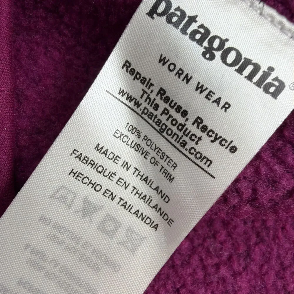 Women’s Patagonia Better Sweater 1/4 Zip Pullover Fleece Jacket Small Merlot